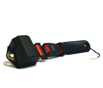 Twowinds - 4x Button Seat Belt Stopper Black Plastic Universal